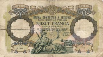 Albánia 1939. 20F (2x) + Bulgária 1916. 20LZ T:IV,III-
Albania 1939. 20 Franga (2x) + Bulgaria/Gold ...