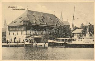 Konstanz, Konstanz tanácsépületek, Stadt Konstanz gőzös, Konstanz council buildings, SS Stadt Konstanz