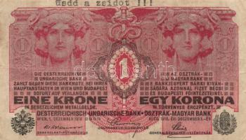 1916. 1K (2x) gépelt antiszemita propaganda szöveggel T:III