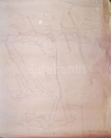 Budapesti barlangász tétel: Molnár János barlangrendszer M 1:200 és feltárt járatai 1985-ig, Malom-t...