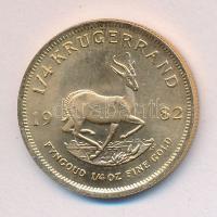 Dél-Afrika 1982. 1/4 Krugerrand Au (8,51g) T:1- South Africa 1982. 1/4 Krugerrand Au (8,51g) C:AU