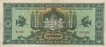 5db pengő bankjegy különféle alkalmi felülbélyegzésekkel + Emigrációs Kossuth-bankó fényképe "F...