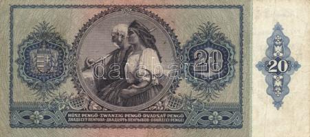 1930-41. 10P, 20P, 50P, 100P mindegyik hamis "Parancsnokság Mattsee" bélyegzővel T:II-,III
