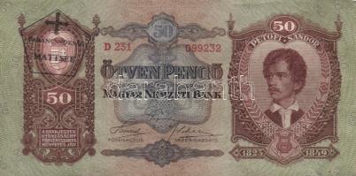 1930-41. 10P, 20P, 50P, 100P mindegyik hamis "Parancsnokság Mattsee" bélyegzővel T:II-,III