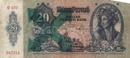 1930-43. 10P ,20P, 50P, 100P mindegyik hamis nyilaskereszt felülbélyegzéssel T:III