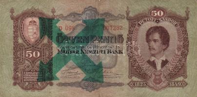 1930-43. 10P ,20P, 50P, 100P mindegyik hamis nyilaskereszt felülbélyegzéssel T:III