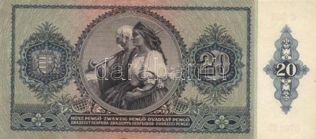 1941. 20P (3x) egymás utáni sorszámmal T:II(hajtva de nem törve)