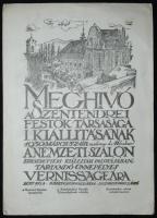 1930 Meghívó levelezőlap a szentendrei festők társasága kiállítására Véges jelzéssel