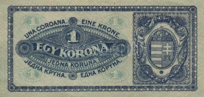 1920. 1K piros "aa" sor és sorozatszám (3x) egymás utáni sorszámokkal T:I-,II