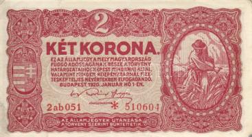 1920. 2K "2ab *" (3x) egymás utáni sorszámokkal T:I- fo.,II