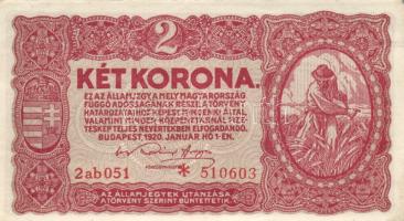1920. 2K "2ab *" (3x) egymás utáni sorszámokkal T:I- fo.,II