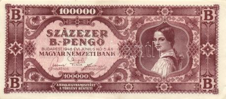 1946. 10.000BP + 100.000BP + 1.000.000BP T:II,II-(egyiken apró lyukak)