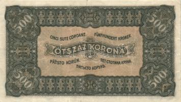 1923. 500K "Magyar Pénzjegynyomda Rt.." T:III