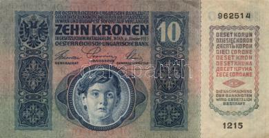 1915. 10K (2x) egymás utáni sorszámmal T:I-