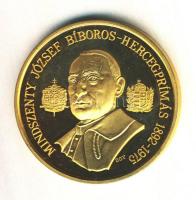 Bognár György (1944-) 1991. "Mindszenty József Bíboros Hercegprímás 1892-1975" aranyozott emlékérem (43mm) T:PP