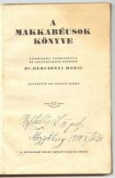 Dr. Dercsényi Móric: Makkabéusok könyve. Globus. A népszerű zsidó könyvtár kiadása, papír kötés, apr...