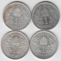 Ausztria 1893-1915. 1K Ag (4x) T:2,2-
Austria 1893-1915. 1 Corona Ag (4x) C:XF,VF