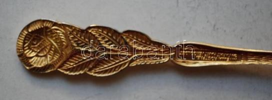 Aranyozott süteményes kanál, " Westfalia 70 Jahre", jelzett