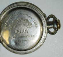 cca 1900 Doxa Anti-Magnétique nagyméretű zsebóra porcelán számlappal és másodpercmutatóval, jól jár ...