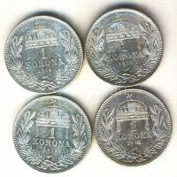 1914. 1K Ag "Ferenc József" (4x) T:2