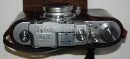 1952 Exportra készült Zorki fényképezőgép Industar-22 f3,5/50 objektívvel eredeti tokjában / 
Zorki ...