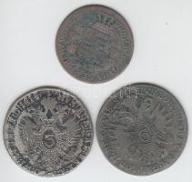 Ausztria 1815-1828. 3Kr Ag 3klf típus T:3,3-
Austria 1815-1828. 3 Kreuzer Ag 3 various coins C:F,G
