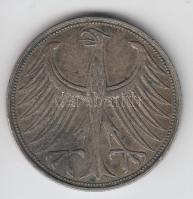 NSZK 1951J 5M Ag T:2-
GFR 1951J 5 Mark Ag C:VF