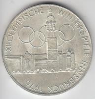 Ausztria 1976. 100Sch Ag "Innsbruck - XII. téli olimpia / Épületek és olimpiai logó" T:2- Austria 1976. 100 Schilling Ag "Winter Olympics Innsbruck / Buildings and Olympic logo" C:VF