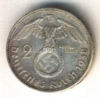 Német 3. Birodalom 1938E 2M Ag "Hindenburg" T:2 German Third Reich 1938E 2 Marks Ag "Hindenburg" C:XF