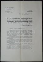 1944 A honvédelmi miniszter rendelete a leventeparancsnokságok részére a 18 éves ifjak honvédelmi munkára igénybevételére. 6p