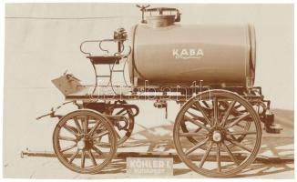 cca 1920 Köhler tűzoltószer-gyár Kaba község  tűzoltókocsija fotó / Fire extinguisher car photo 18x11 cm