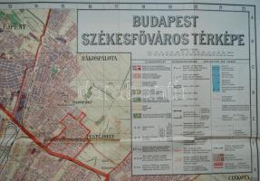 cca 1935 M. Állami Térképészet: Budapest térképe apró szakadásokkal 90x80 cm