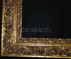 Nagyméretű, hibátlan szép fa képkeret, belső méret: 55,5 × 69,5 cm, teljes méret 72×85 cm