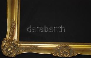 Nagyméretű, hibátlan szép fa képkeret, belső méret: 82 × 61,5 cm, teljes méret 98×78 cm