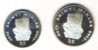 1966. 25Ft Ag, 50Ft Ag "Zrínyi" pár T:PP