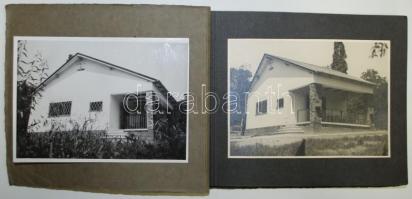 cca 1930 2 db fotóalbum főként magyarországi nyaraláson készült érdekes fotókkal. összesen kb 240 fo...