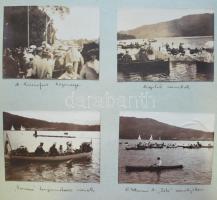 1905 136 db magyar és osztrák városképes és családi fotó aláírásokkal, érdekes, mozgalmas képek