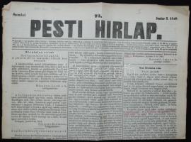 A Pesti Hírlap 1848. június 3.-i száma a forradalom híreivel