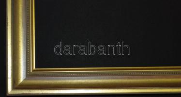 Nagyméretű, jó állapotban lévő dekoratív fa képkeret, belső méret: 59,5 × 79,5 cm, teljes méret 68×8...