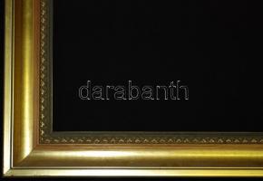 Hatalmas, jó állapotban lévő dekoratív fa képkeret, belső méret: 81 × 60,5 cm, teljes méret 93×73 cm