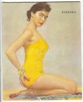 cca 1960 Csehszlovák pin-up girlös jegyzetfüzet. Használatlan.