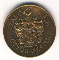 1995. "Szabó Géza ötvösmester" Br emlékérem (42mm) T:1-