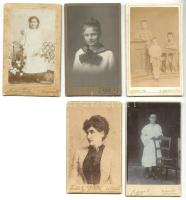 cca 1880-1900 7 db keményhátú fotó klf. magyar fényképészektől / vintage photos