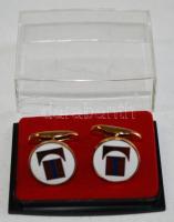 Aranyozott mandzsettagomb készlet, eredeti dobozában