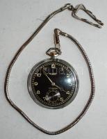 Oneka Ancre férfi másodperc mutatós zsebóra lánccal, 15 köves, működőképes, szép állapotban