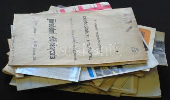 cca 1900-1960 Kb 50 darabos okmány tétel, sok anyakönyvi kivonattal, bizonyítvánnyal