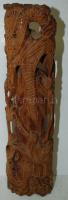 Kézzel faragott fa keleti szobor, jó állapotban, 30 cm