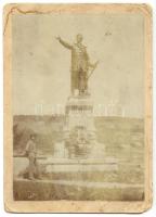 1896 Segesvár a Petőfi szobor. Telegdy László felvétele / Sigishoara Petöfi statue photo 12x18 cm