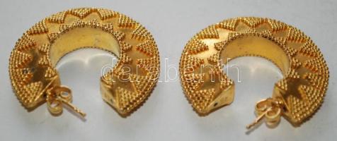 Fülbevaló pár aranyozott, jelzett