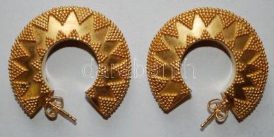 Fülbevaló pár aranyozott, jelzett